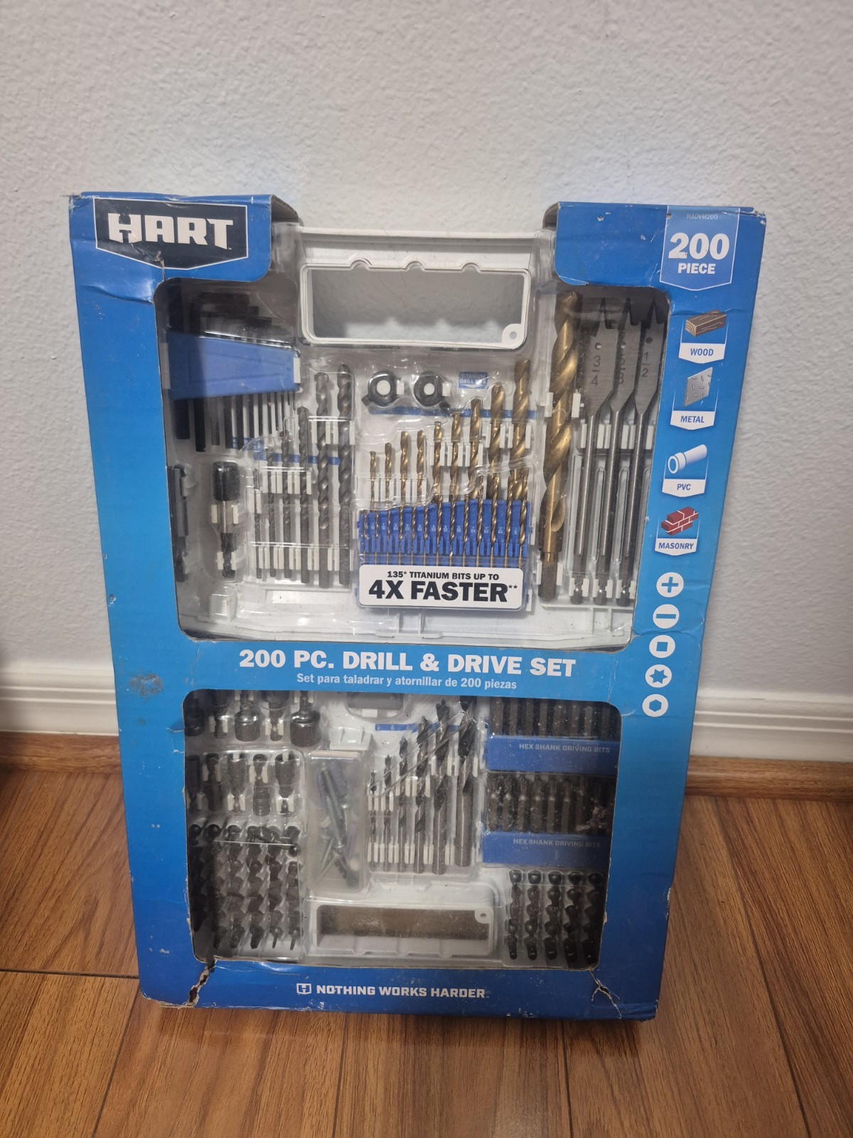 HART 200-Piece Assorted Drill and Drive Bit Set New HART 200-Piece Assorted Drill and Drive Bit Set New