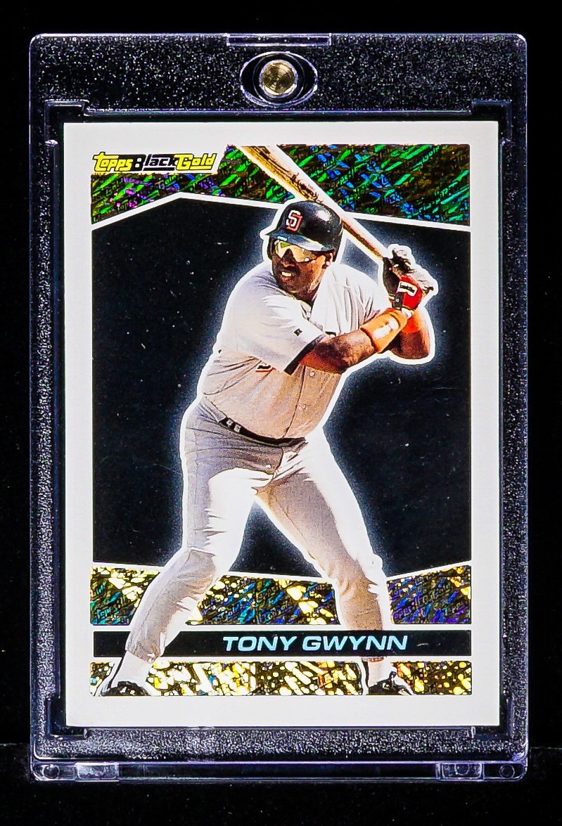 Tony Gwynn RARE BLACK GOLD SPARKLE FOIL CARD San Diego Padres HALL OF FAME