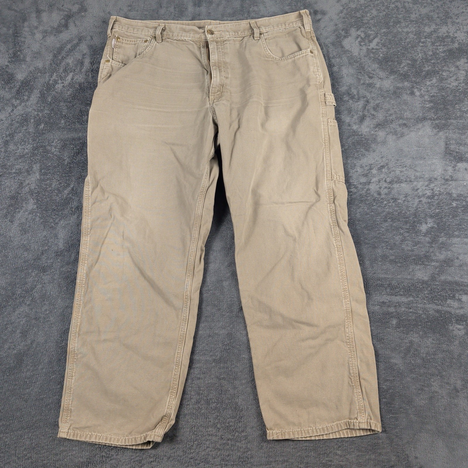 Carhartt Pants Mens 40x30 Beige Khaki Canvas Loose Fit Utility Workwear Outdoor Carhartt Pants Mens 40x30 Beige Khaki Canvas Loose Fit Utility Workwear Outdoor