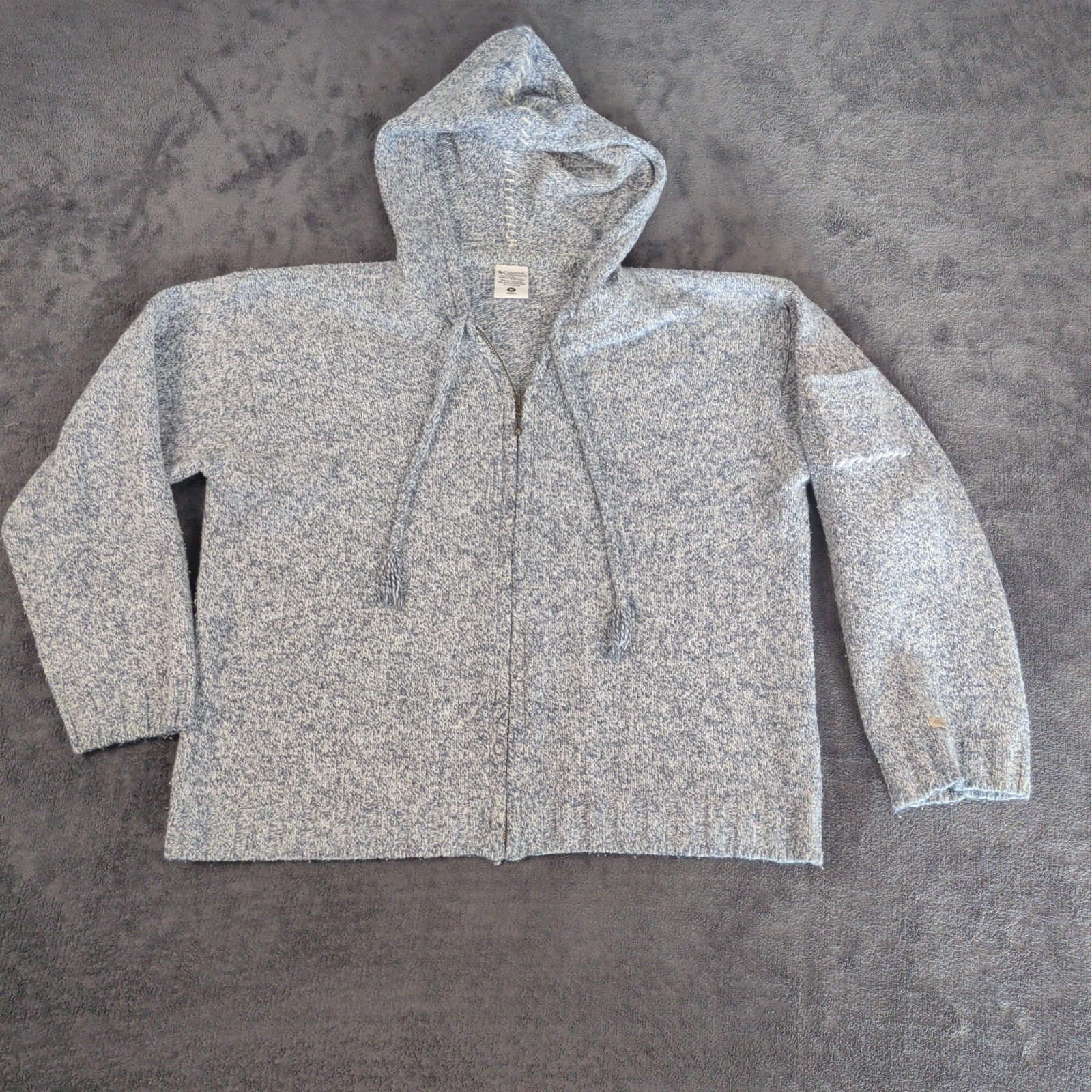 Vintage Columbia Womens Sweatshirt Full Zip Size XL Blue