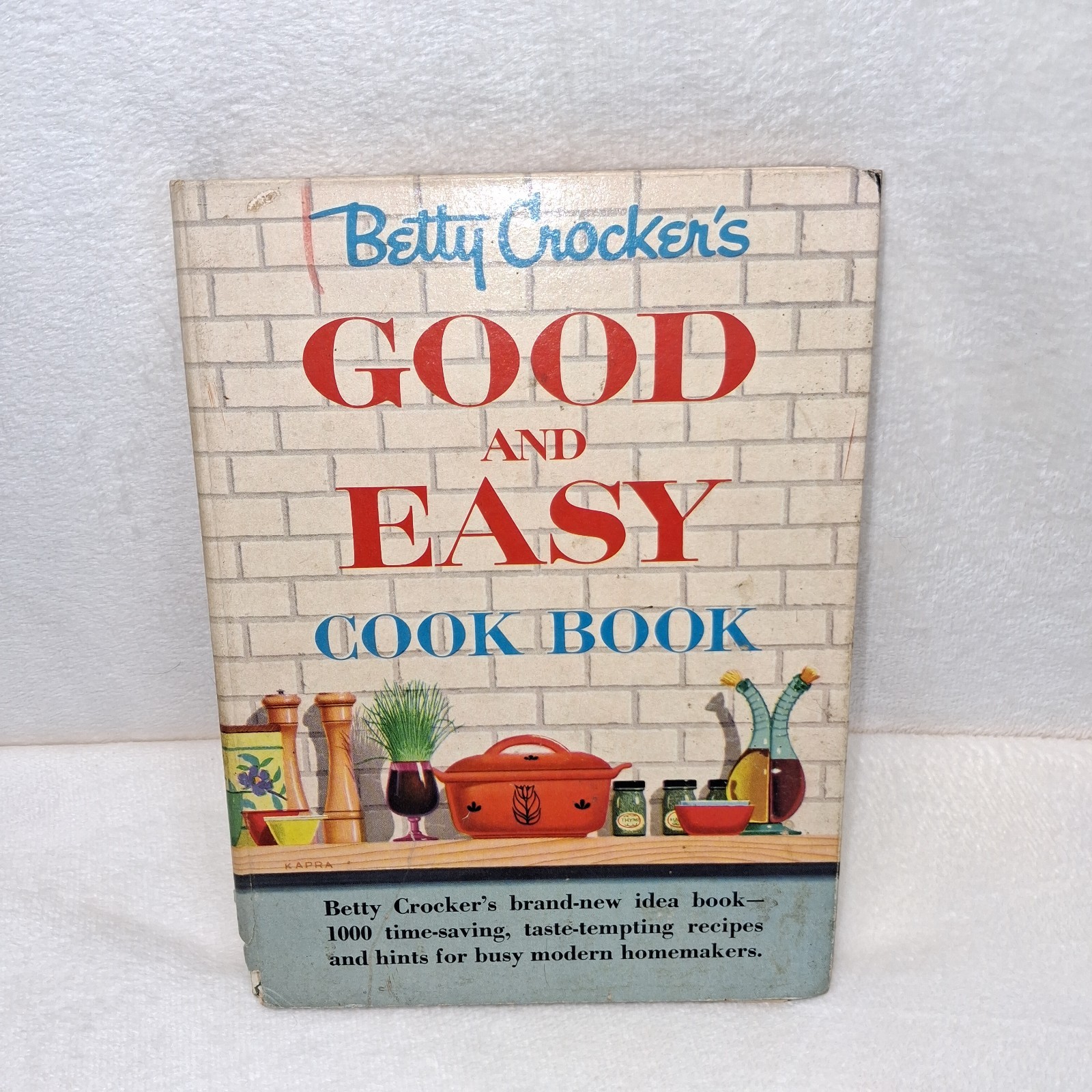 Vtg Betty Crocker\'s Good and Easy Cookbook 1954 1st Edition 3rd Printing Wire