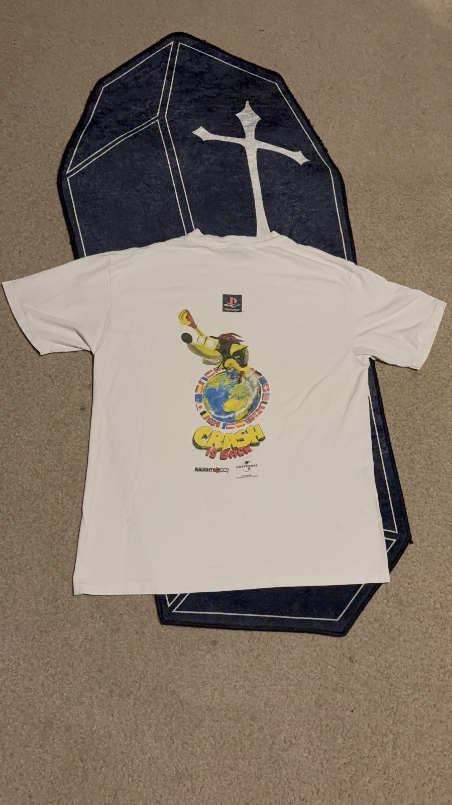 Vintage Rare 1997 Crash Bandicoot 2 T-Shirt PlayStation Video Game Size Large L