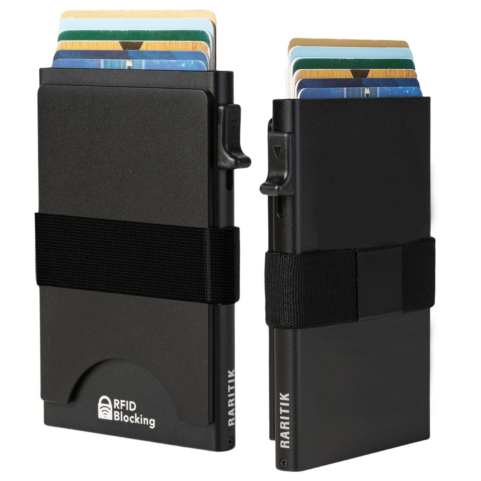 Billetera De Metal Para Hombre Con Clip Dinero Tarjetero Cartera De Bloqueo RFID