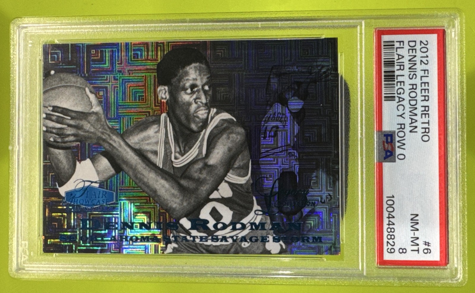 2012-13 Fleer Retro Flair Legacy Row 0 Dennis Rodman /100 PSA 8 2012-13 Fleer Retro Flair Legacy Row 0 Dennis Rodman /100 PSA 8