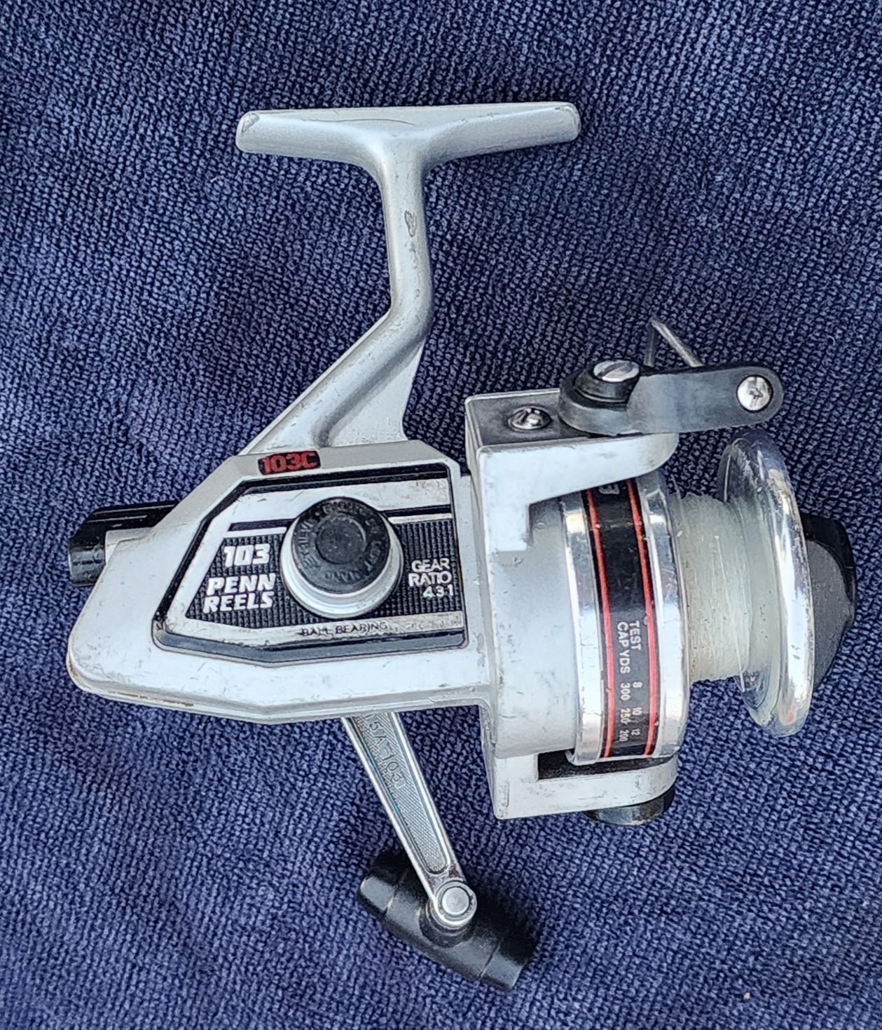 VINTAGE PENN 103 SILVER SERIES SPINNING REEL 