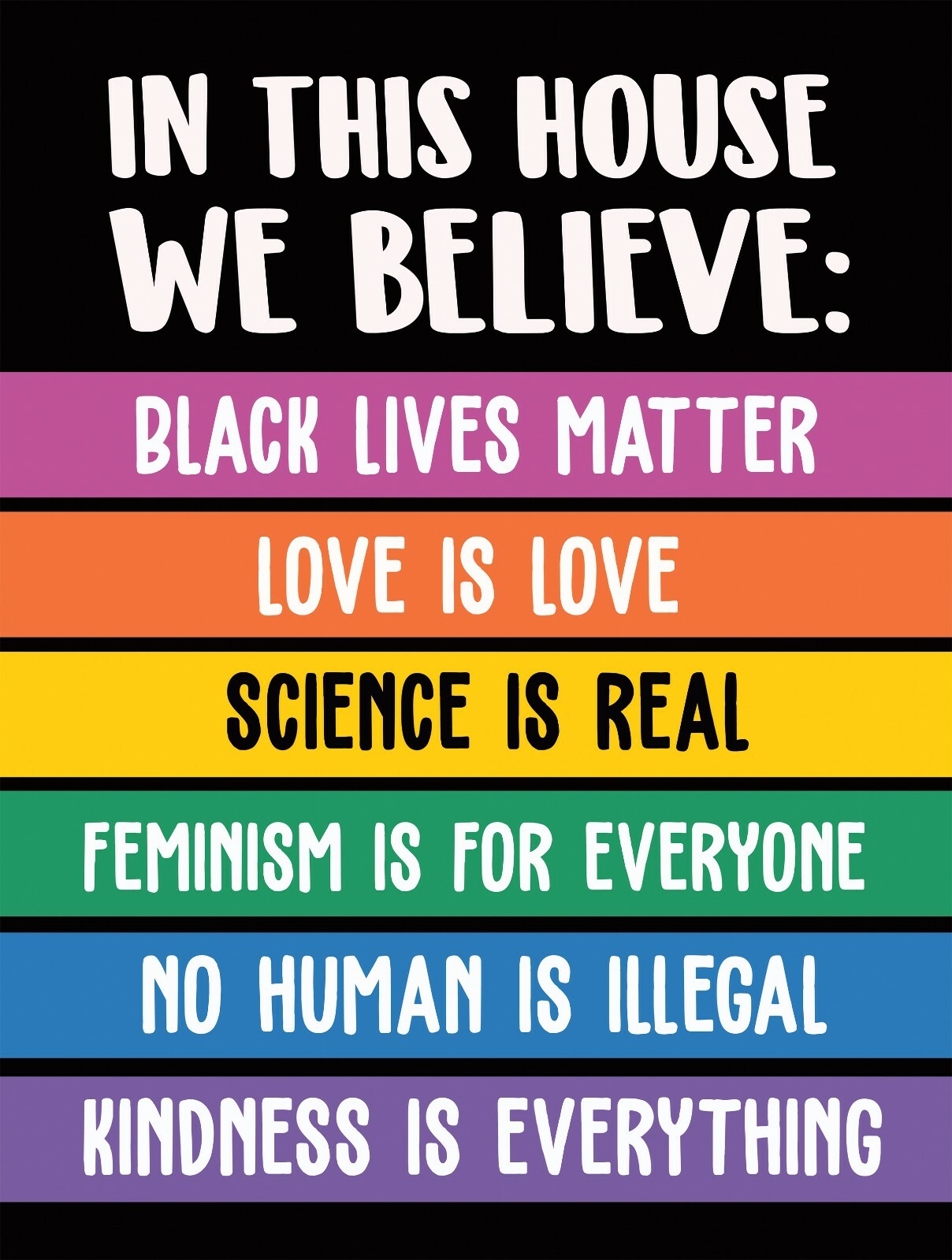 In This House We Believe... - Yard Sign - Double Sided - 18\ In This House We Believe... - Yard Sign - Double Sided - 18\