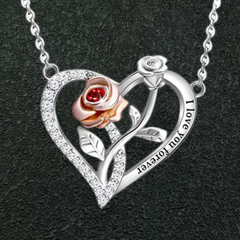 Exquisite Fashion Classic Heart Shape Ladies Pendant Necklace Personality