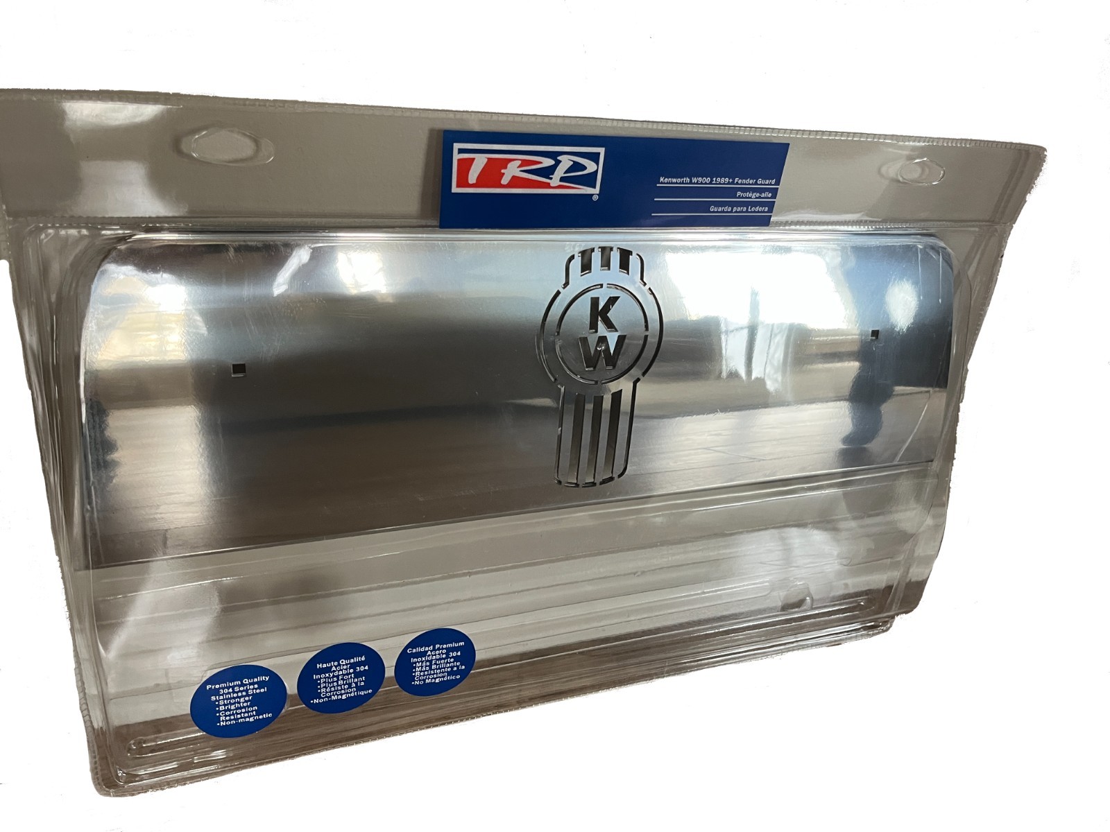 Stainless Steel Fender Guard Below Headlight MD1569 fits Kenworth W900L 1989+