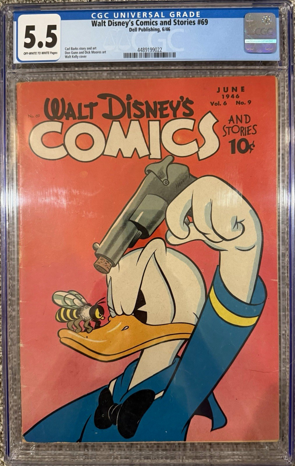 Walt Disney's Comics and Stories #69 Donald Duck CGC 5.5 Dell 1946 Walt Disney's Comics and Stories #69 Donald Duck CGC 5.5 Dell 1946