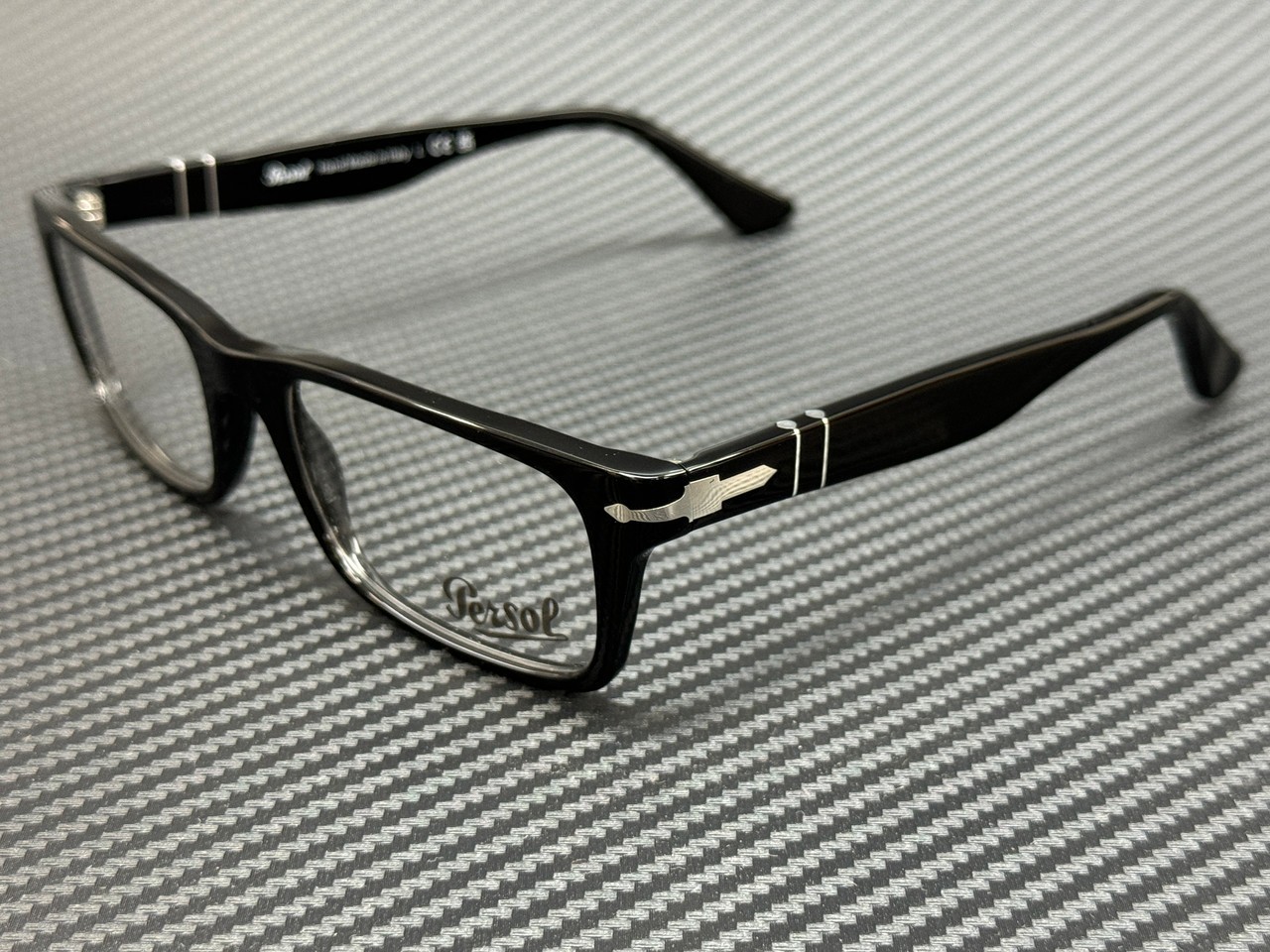 PERSOL PO3050V 95 Black Demo Lens Men's Eyeglasses 55 mm