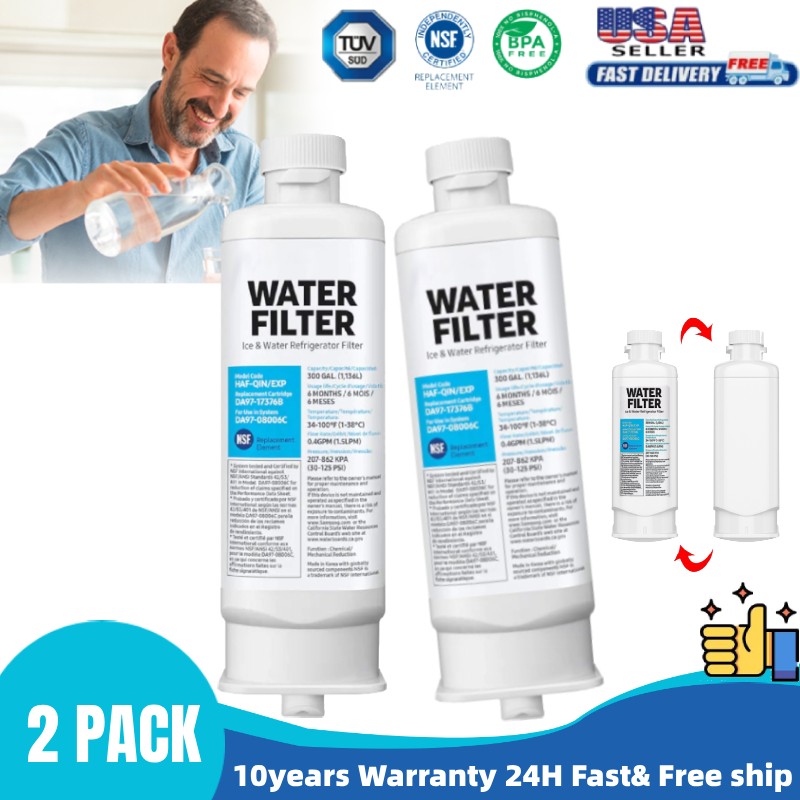 2PACK for Samsung DA97-17376B DA97-08006C HAF-QIN/EXP REFRIGERATOR Water Filter