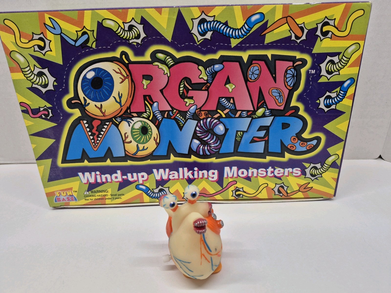 VTG 90s Weird Glow In Dark Organ Monster Body Part HEART Horror Wind Up Toy 