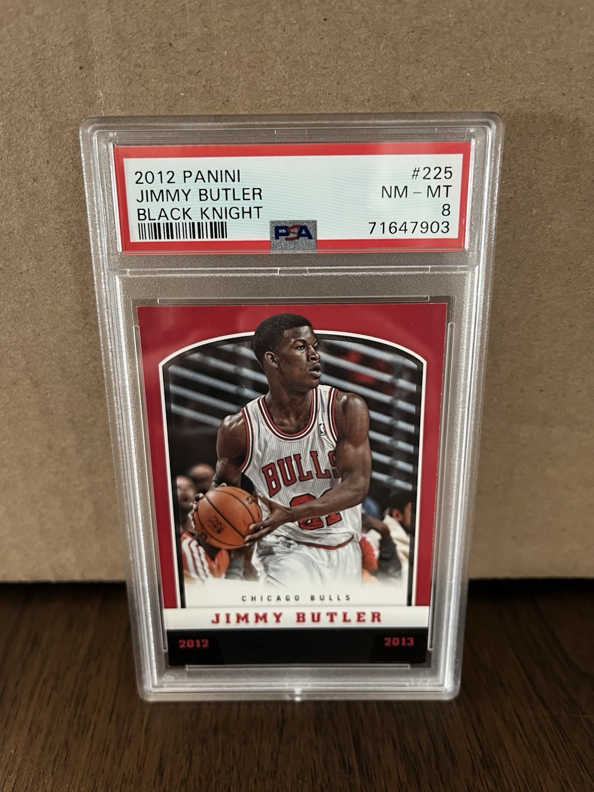 Panini 2012 Black Knight Jimmy Butler Rookie #225 Rare /10 PSA 8 Chicago Bulls