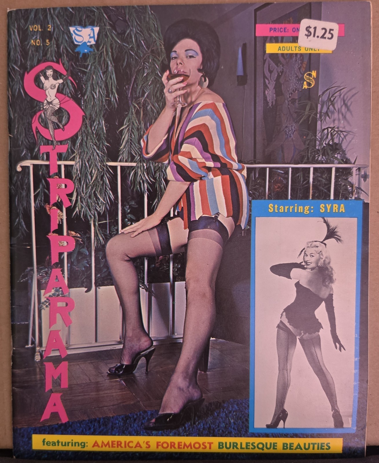 Nice Vintage Striparama Men\'s Magazine 1963 Vol  No 5. Very Good Binding Rare