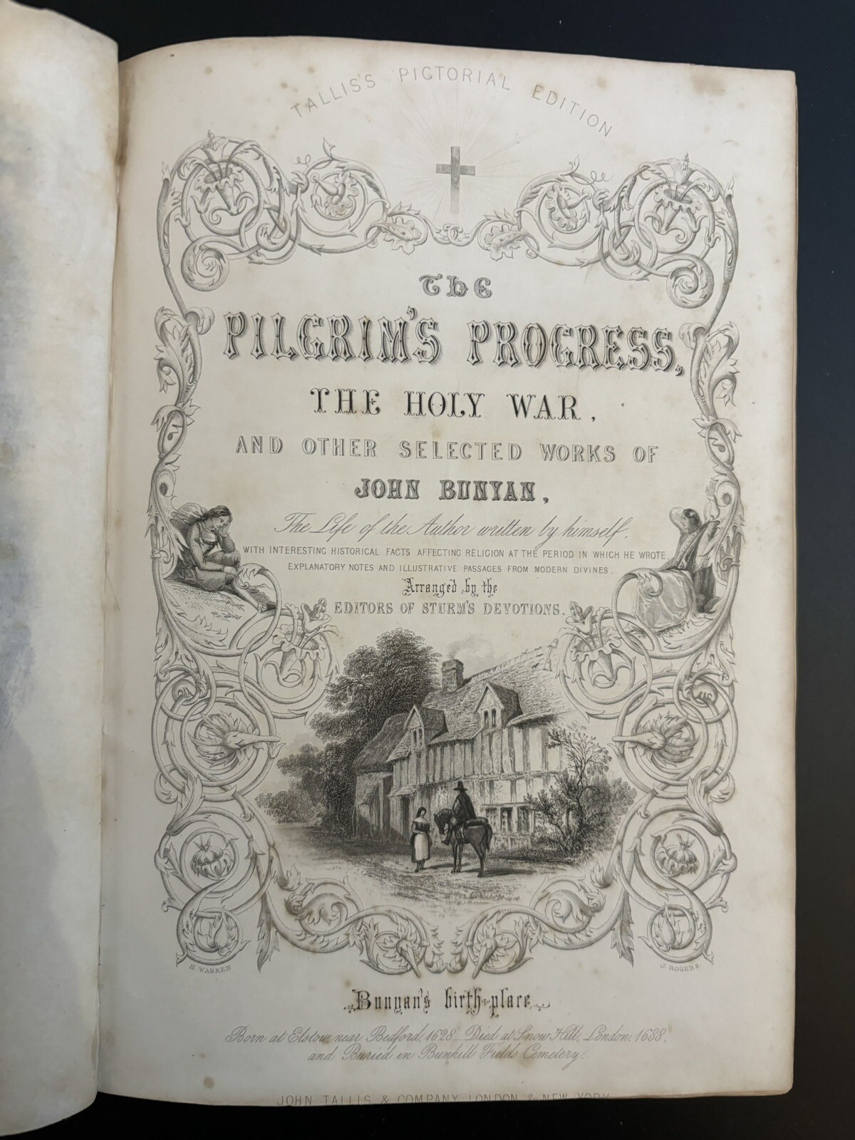The Select Works Of John Bunyan c1855 The Pilgrim’s Progress The Holy War Vol.1