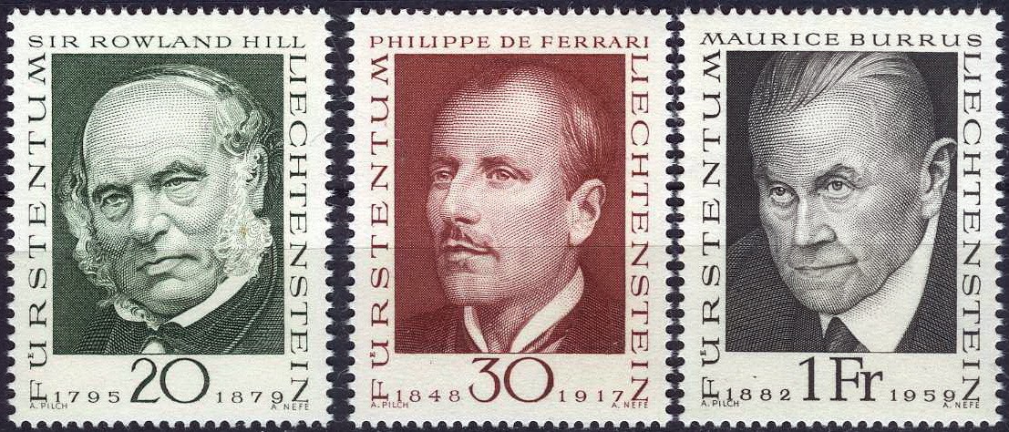 Liechtenstein 1968 Pioneers Philately MNH (SC# 447-448, 450)