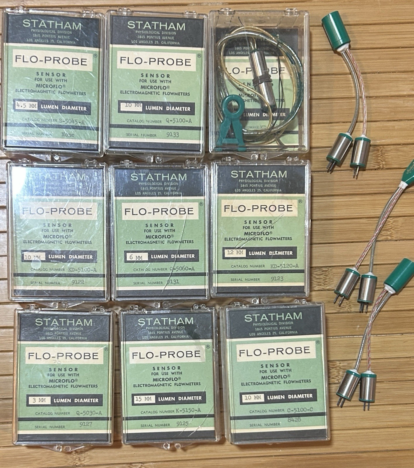 Vintage Statham Microflo Electromagnetic Flowmeter Sensor Probe Lot 12pc NOS