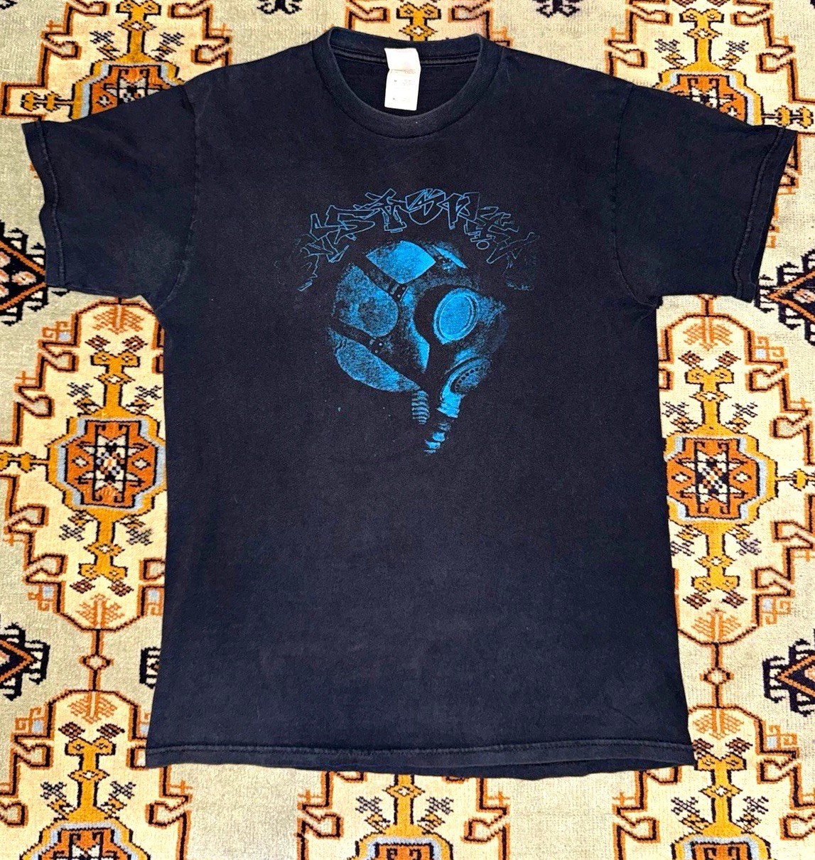 Vintage Late 90s Dystopia Gas Mask Tee SZ M