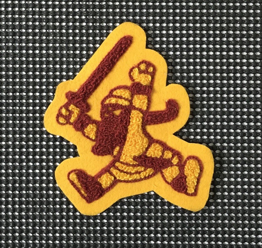 VINTAGE KNIGHTS LETTERMAN JACKET JV VARSITY SPORTS MASCOT LOGO SEW ON PATCH