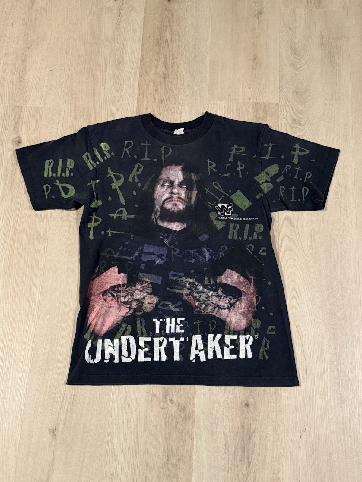 1996 WWF WWE Undertaker Rare Vintage RIP AOP Shirt