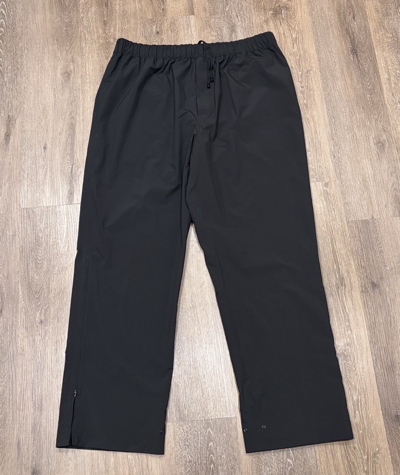 Zero Restriction Pants Mens XXL Black Golf Waterproof Rain Ankle Zip Wind