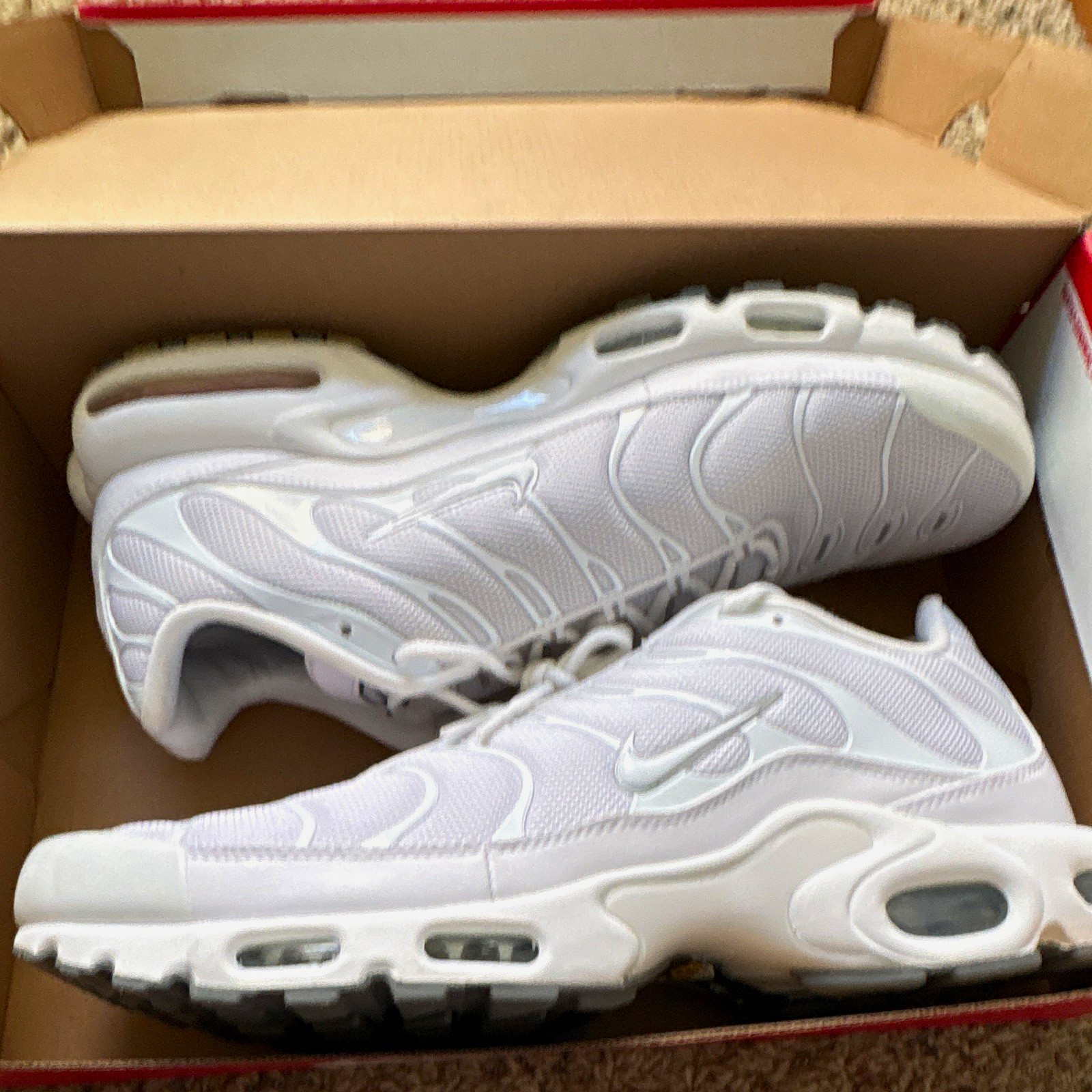 Nike Air Max Plus Men\'s Low Top Lace-Up Sneakers White/Black 2019 604133-139 Nike Air Max Plus Men\'s Low Top Lace-Up Sneakers White/Black 2019 604133-139