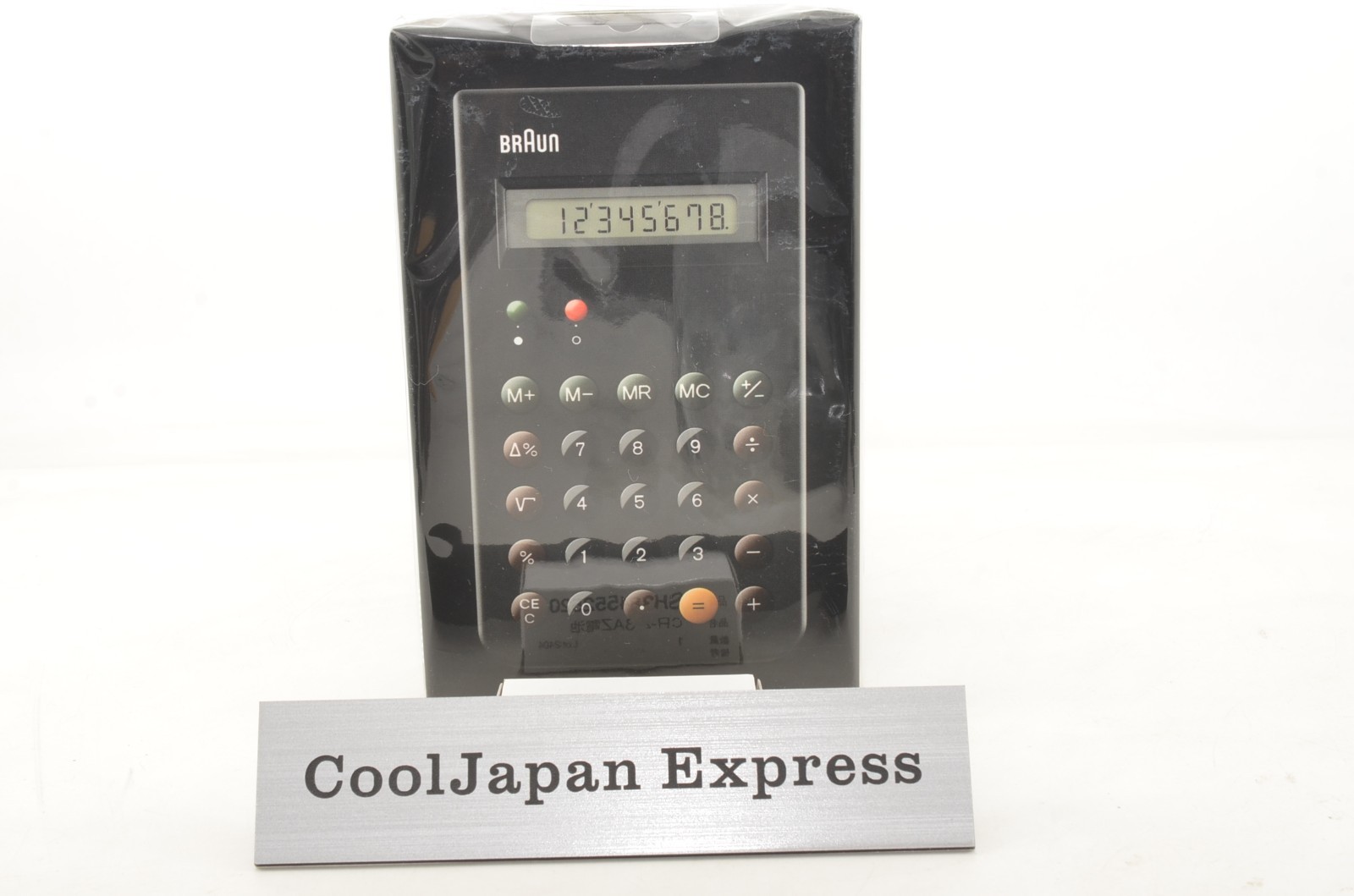 BRAUN Calculator BNE001BK Black w/ Case From Japan NEW