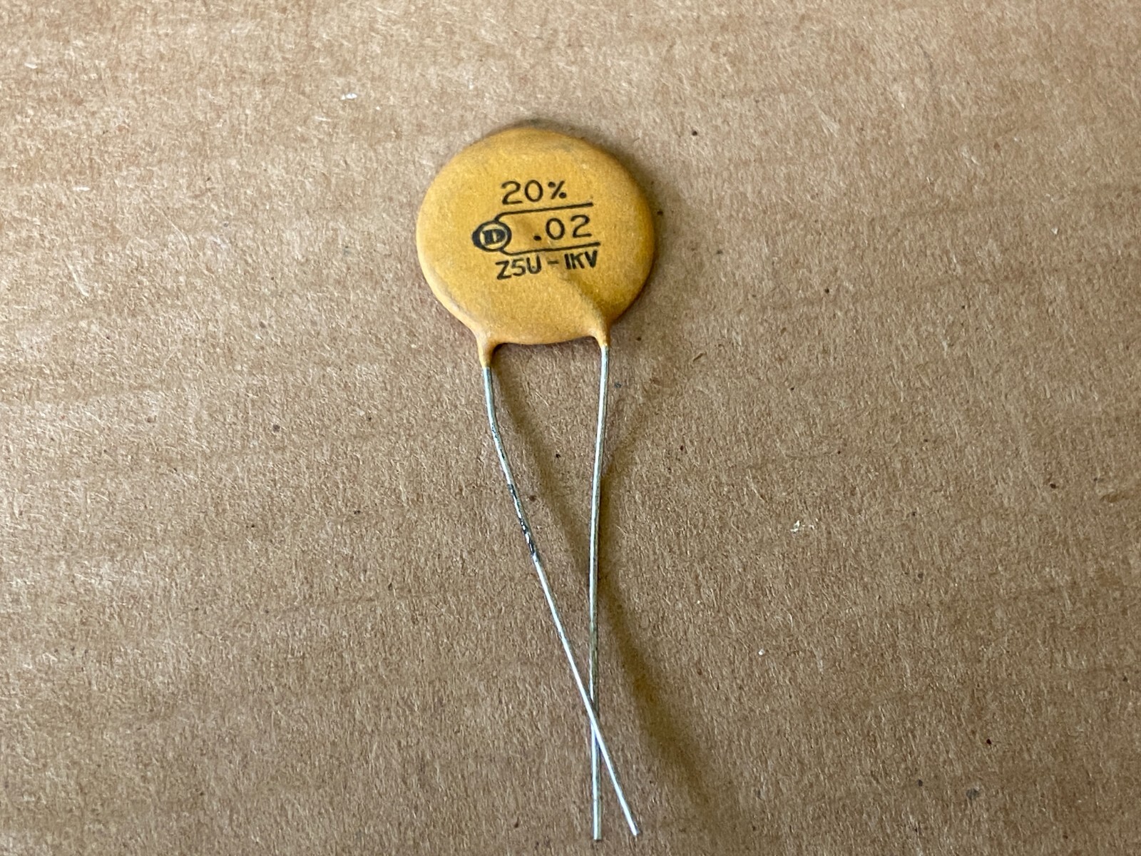 Rare NOS Vintage Circle D Ceramic Disk .02 uf 1kv Guitar Tone Capacitor (Qty)