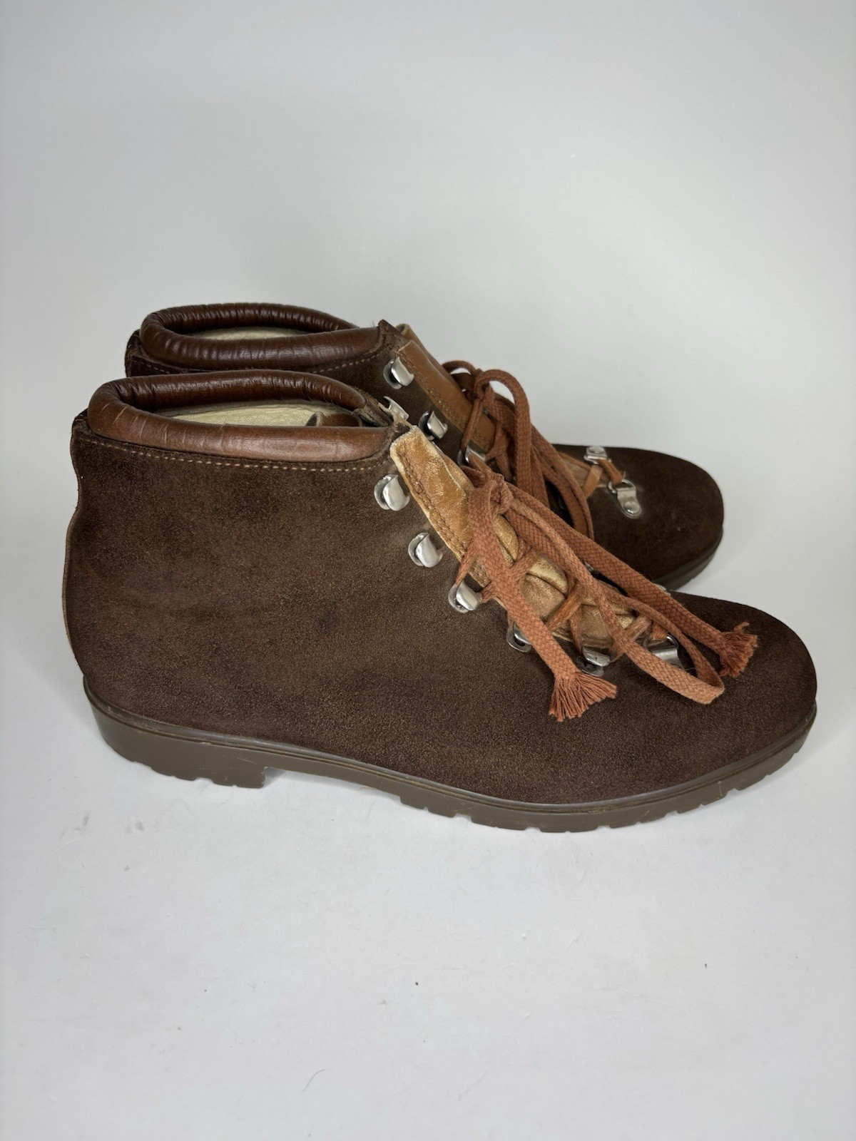 Meindl Comfort Hiking Boots Brown Suede Germany Mens Size 40 US 6.5 Lace Up
