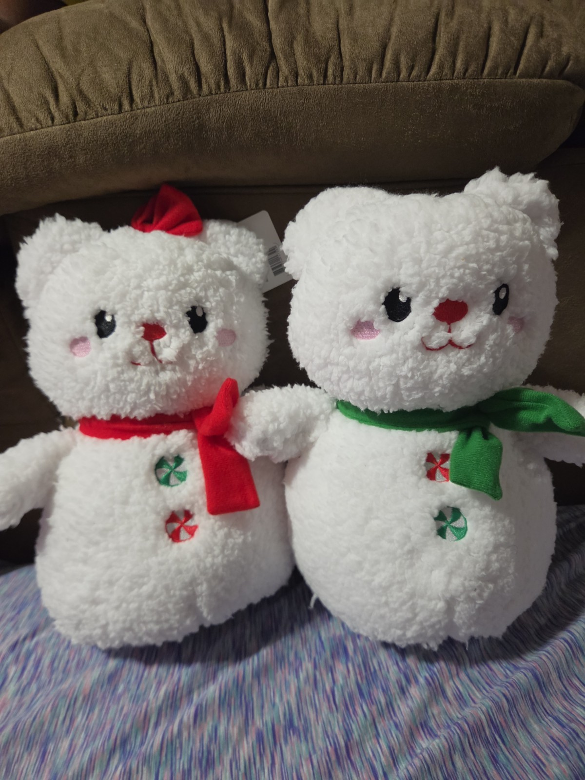 Build a Bear Snowman Bear Couple Red Scarf & Bow Green Scarf Set of 2 NEW Build a Bear Snowman Bear Couple Red Scarf & Bow Green Scarf Set of 2 NEW