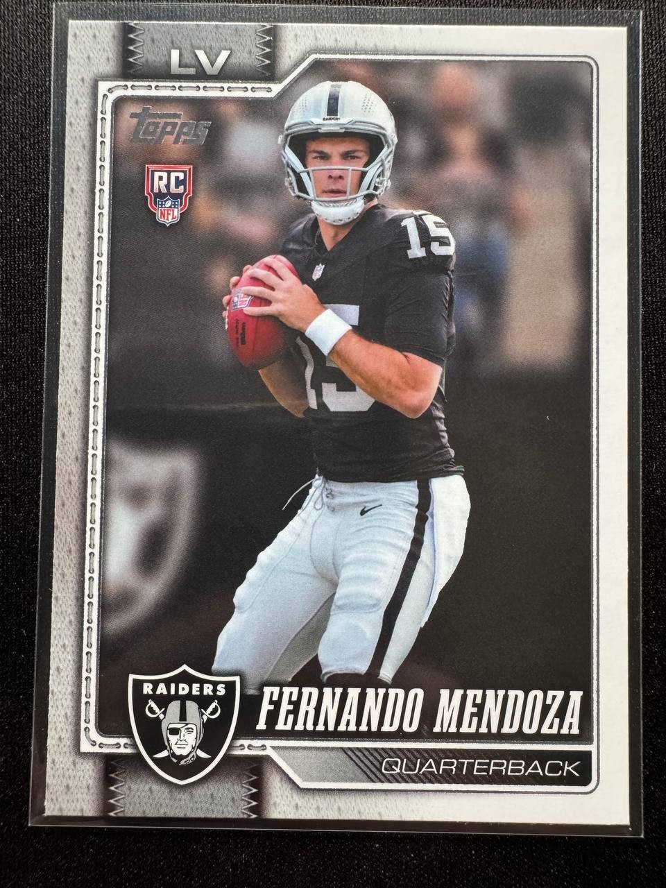 2026 Topps Flagship Fernando Mendoza RC Las Vegas Raiders NFL Rookie #301