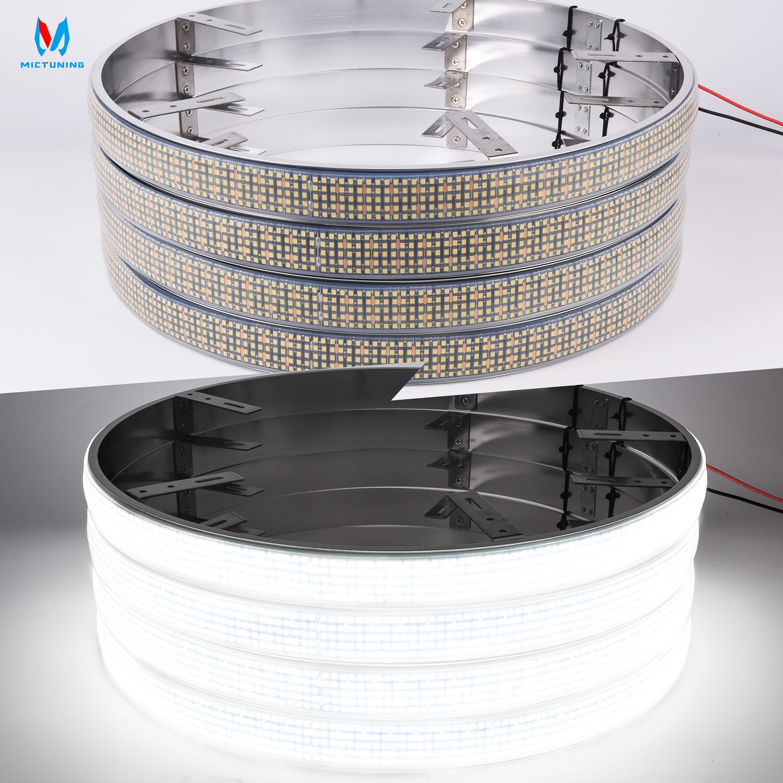 4Pcs 15.5 inch Bright White 5- Row Wheel Lights, Pure White Wheel Ring Light 4Pcs 15.5 inch Bright White 5- Row Wheel Lights, Pure White Wheel Ring Light
