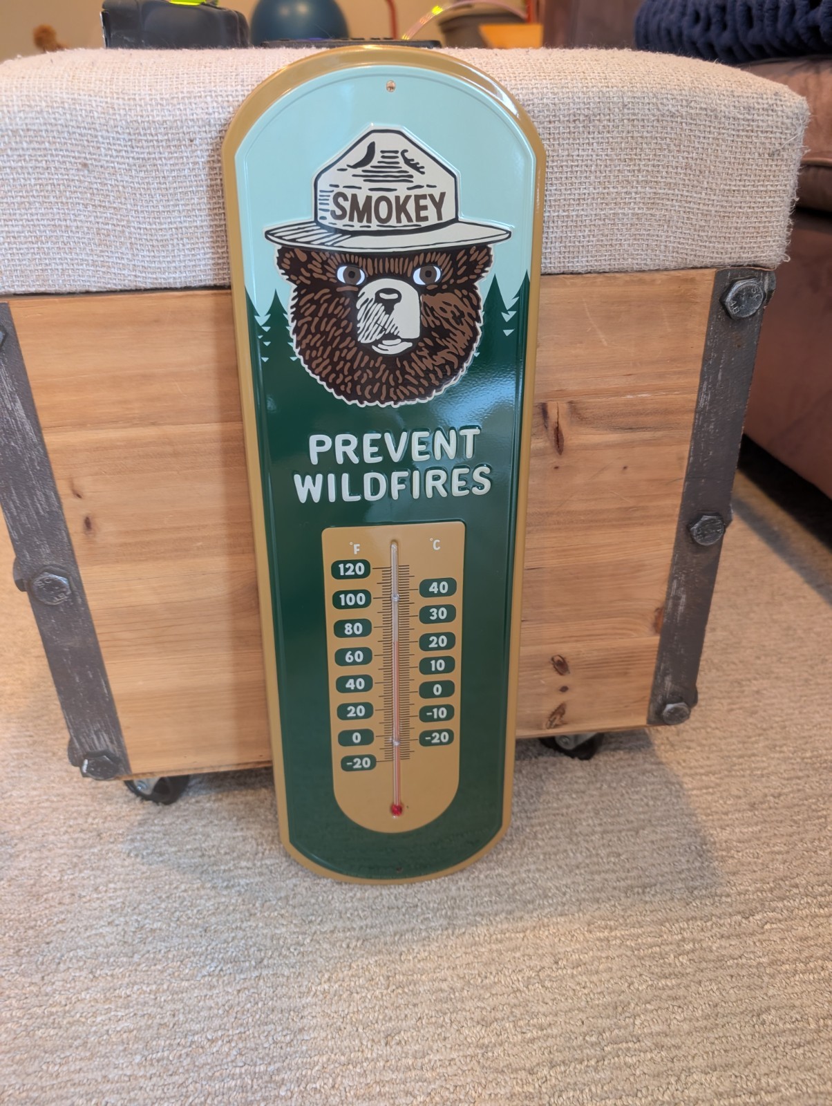 Officially Licensed Smokey The Bear Open Roads Metal Thermometer 18 Officially Licensed Smokey The Bear Open Roads Metal Thermometer 18