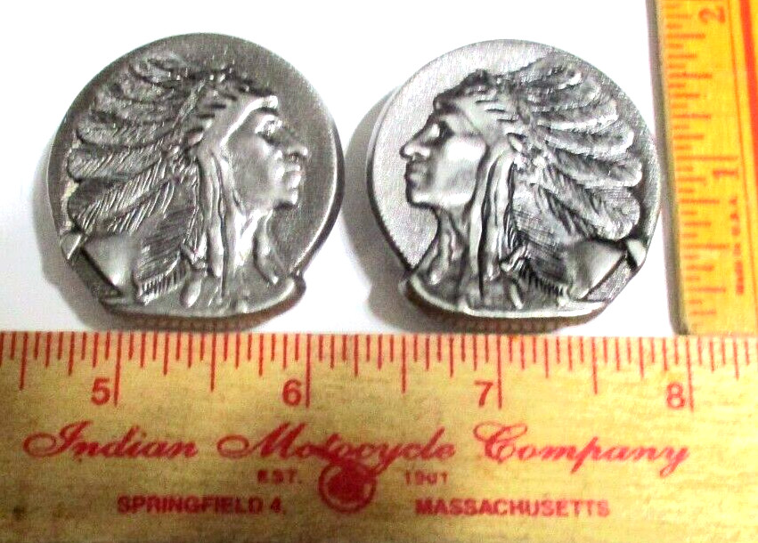 2 Indian motorcycle screwback concho vintage collectible old biker memorabilia