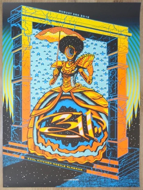 2016 311 - Mobile Silkscreen Concert Poster by Munk One