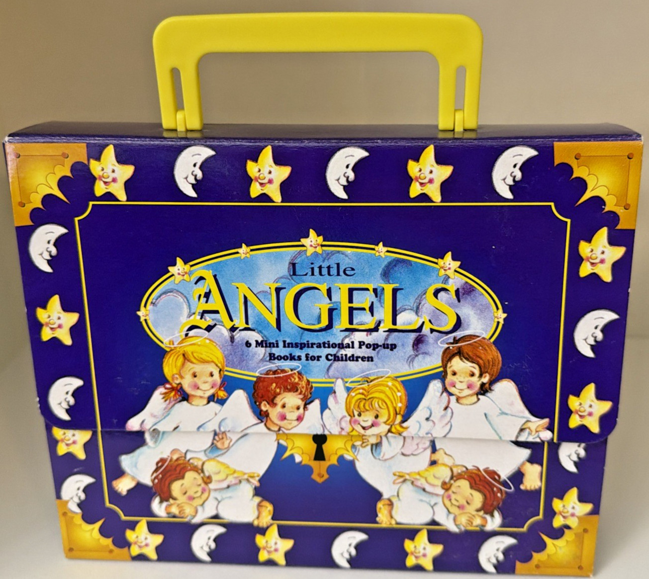 Vintage 1998 Little Angels Mini Pop Up Books Complete Set of 6 Carry Case
