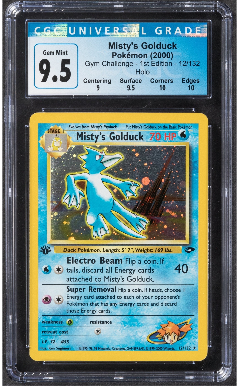 2000 Misty's Golduck Gym Challenge 1st Edition Holo 12/132 CGC 9.5 2000 Misty's Golduck Gym Challenge 1st Edition Holo 12/132 CGC 9.5