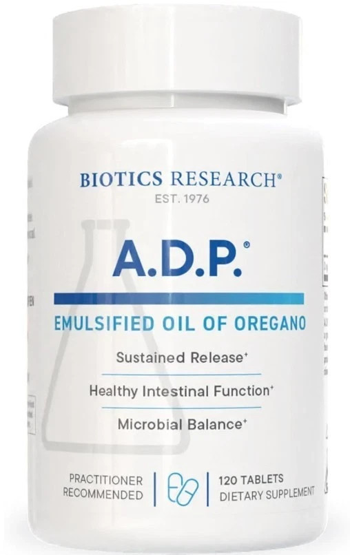 Biotics Research ADP Tablets - 120 Count - A.D.P. Oregano Oil - Exp. 01/2028