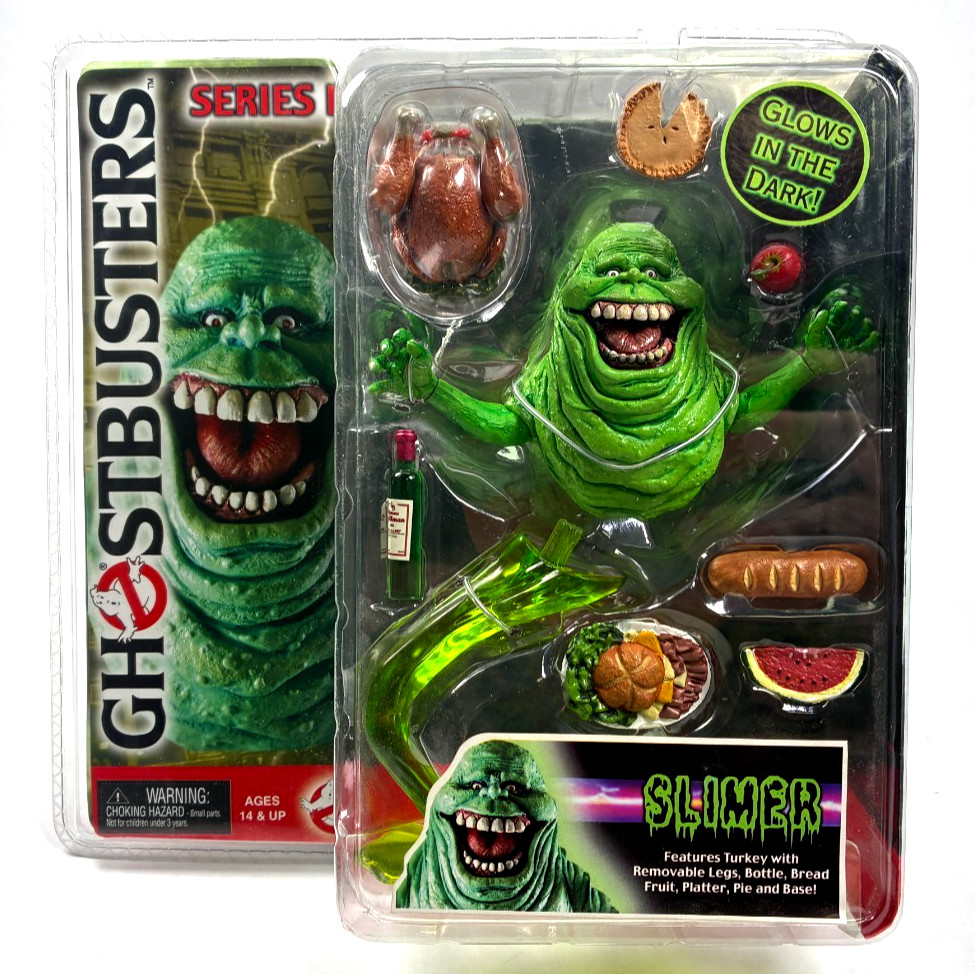 Slimer Ghostbusters Series 1 Figure New Sealed Neca Reel Toys 2004