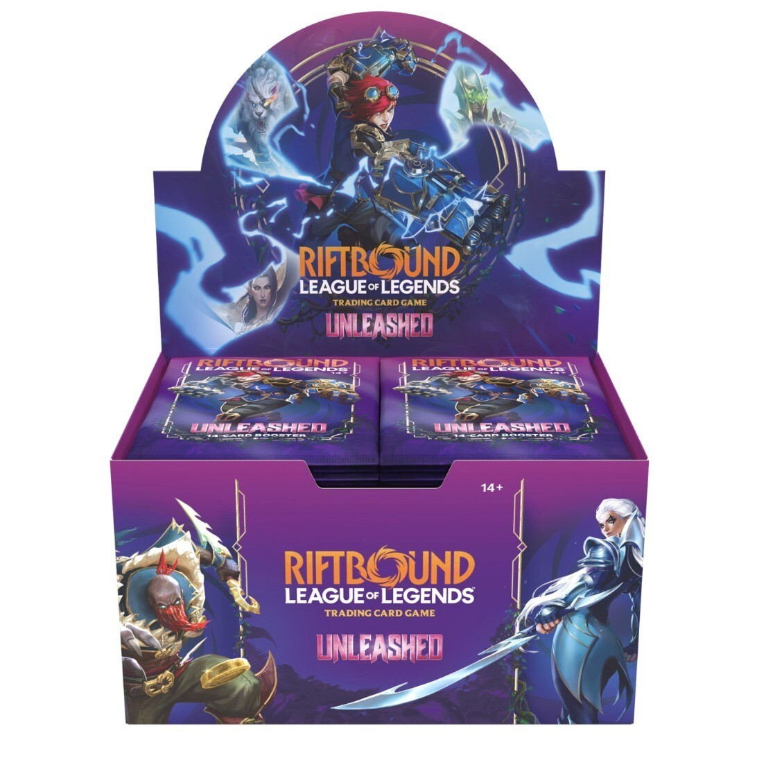 Riftbound League of Legends TCG Unleashed Booster Box 24 Packs Factory Sealed Riftbound League of Legends TCG Unleashed Booster Box 24 Packs Factory Sealed