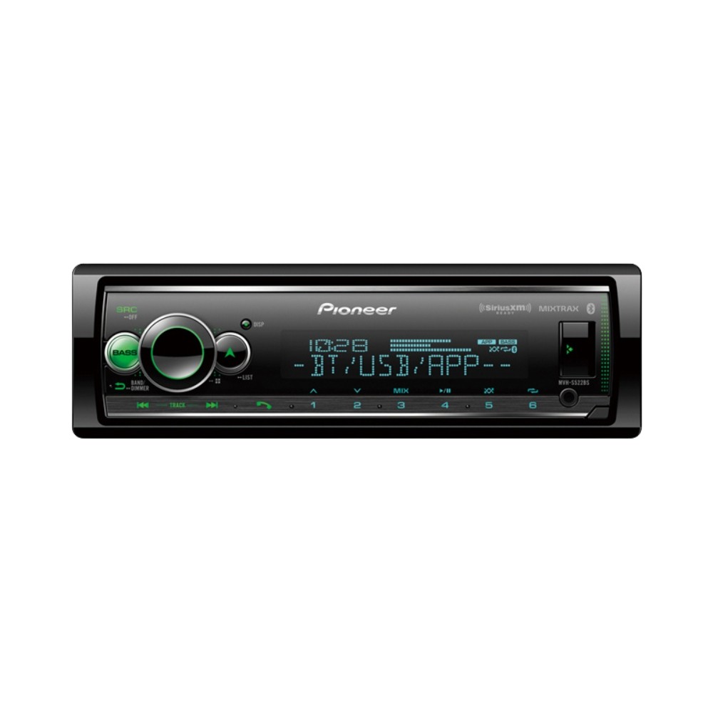 Used Pioneer MVH-S522BS Single-DIN Audio Media with Built-in Bluetooth