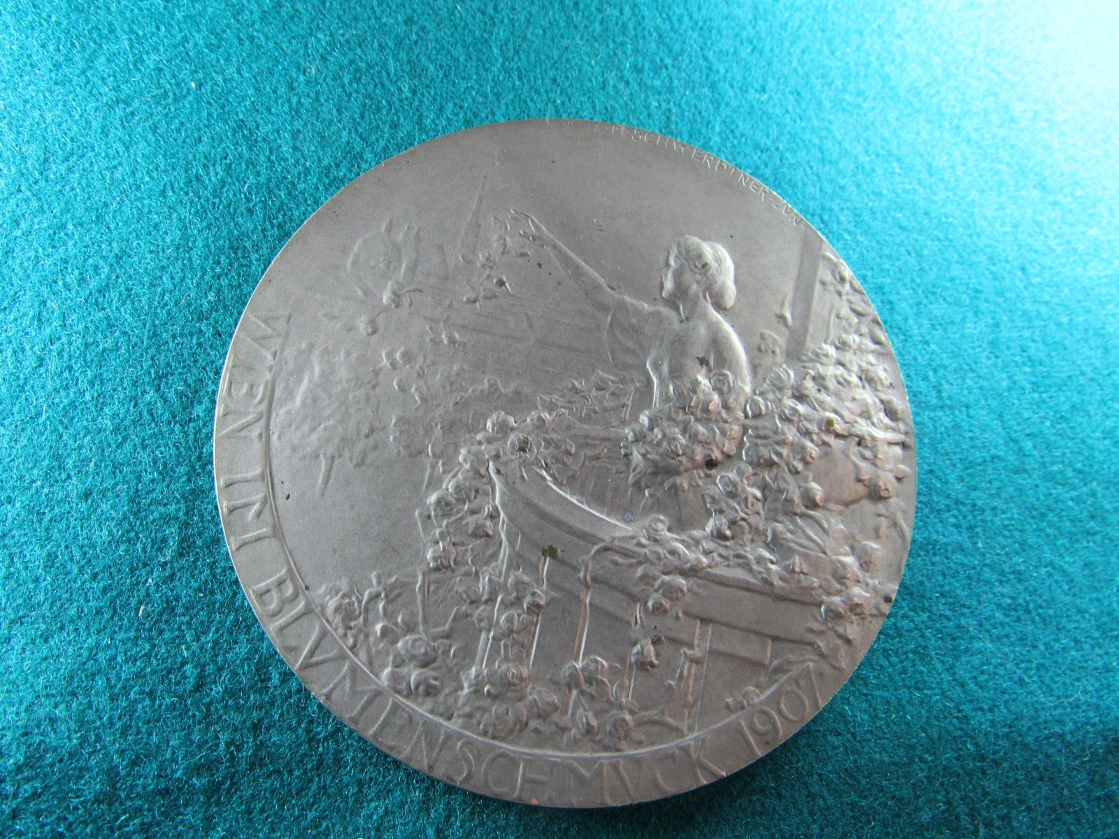 1873 AUSTRIA King FRANZ JOSEPH Doctor Karl Lueger Vintage OLD Medal Coin ( BRONZ