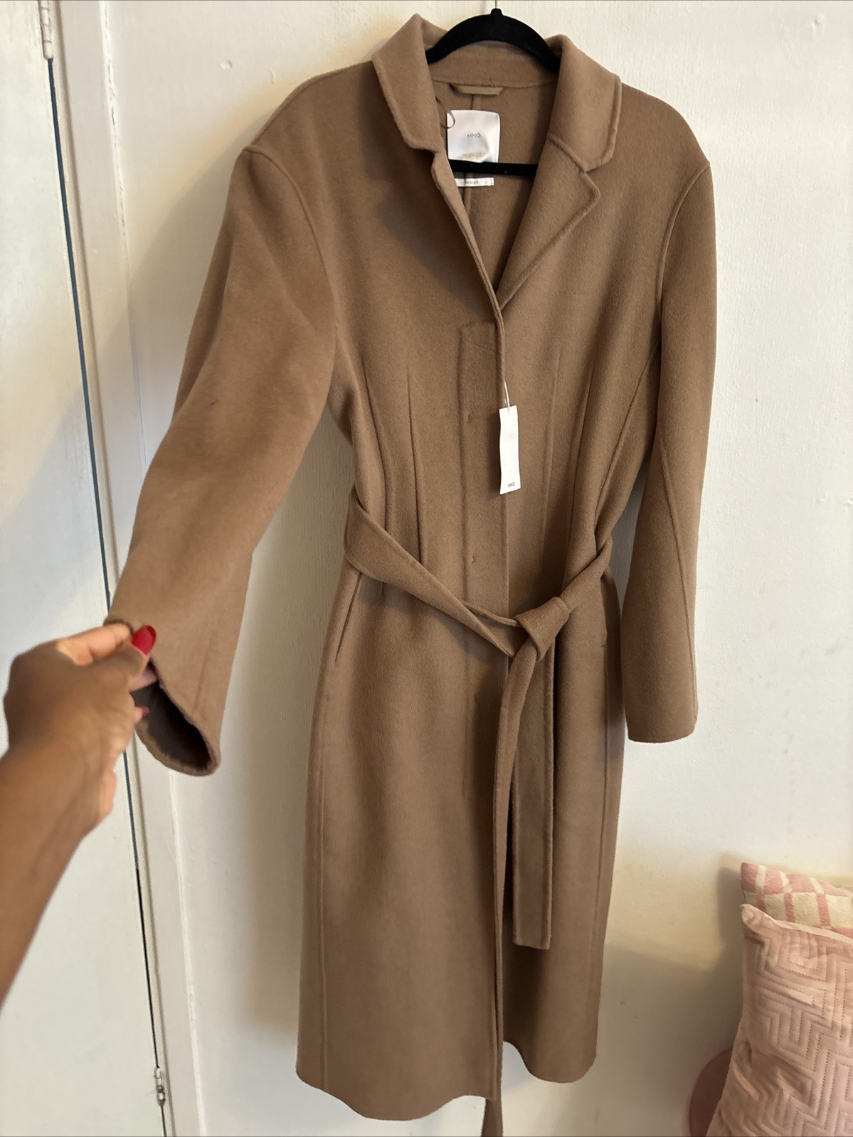Mango BNWT Handmade Wool Blend (70%) Coat - RRP £189 - Size L