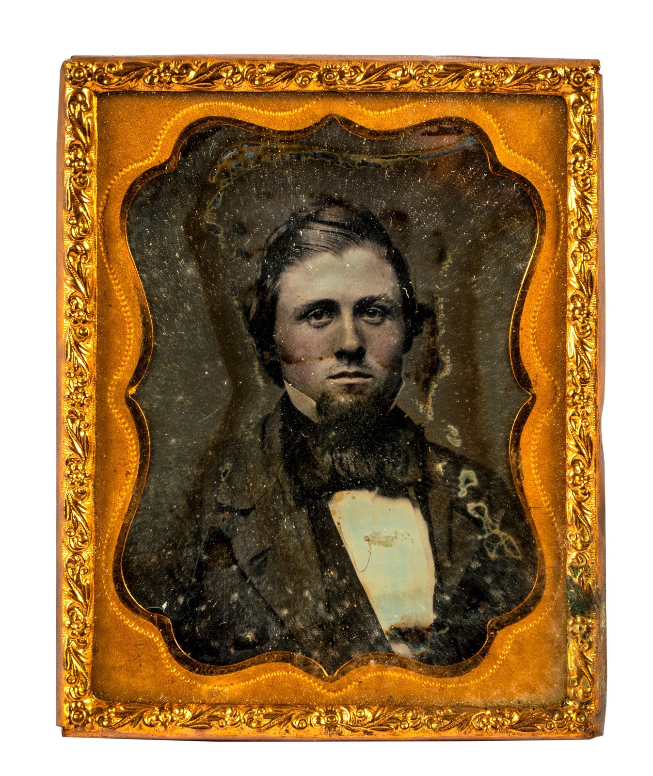 Antique Ninth (1/9th) Plate Daguerreotype Portrait of a Gentleman Antique Ninth (1/9th) Plate Daguerreotype Portrait of a Gentleman