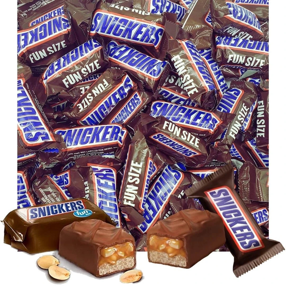 SNICKERS Milk Chocolate Individuals Bulk Fun Size Candy Bars (4 Pounds) SNICKERS Milk Chocolate Individuals Bulk Fun Size Candy Bars (4 Pounds)
