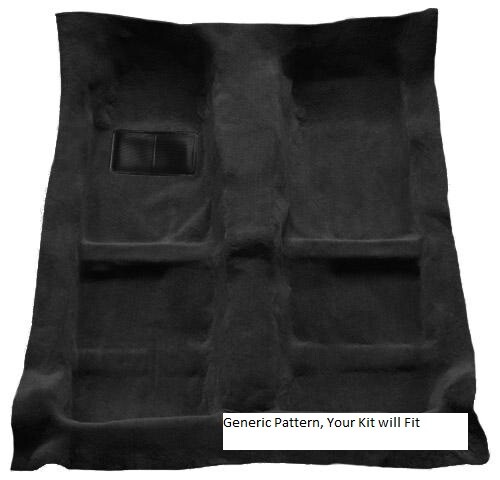 Black Carpet Molded Flooring for 1979-1982 GMC G2500 Van - Passenger Area