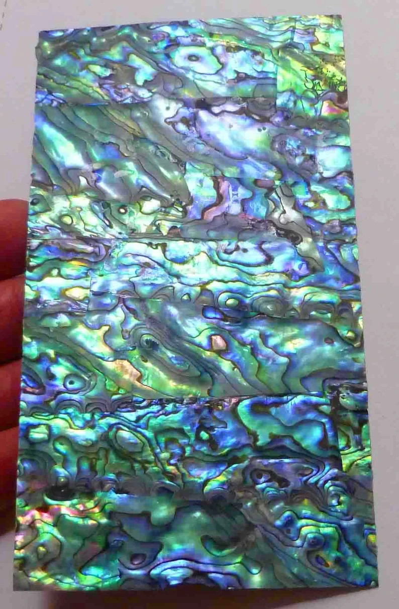 Genuine DARK Paua Abalone Gorgeous INLAY OVERLAY Guitar Luthier Lures VIDEO
