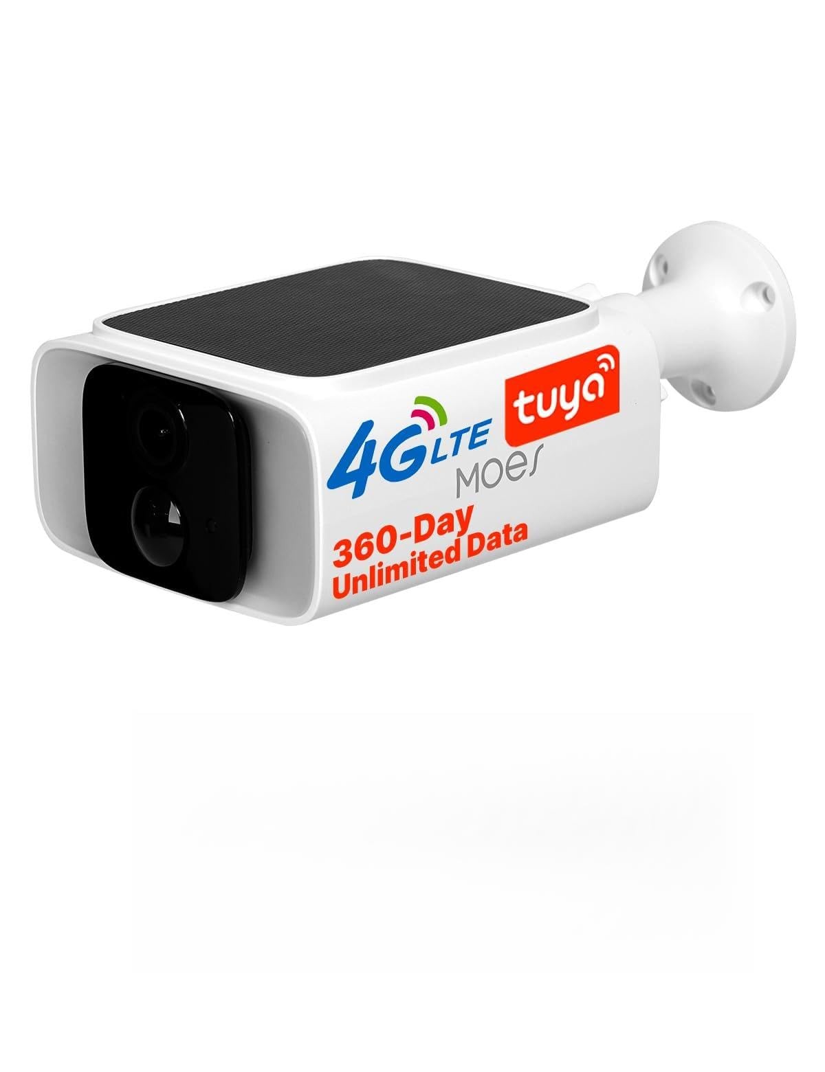 Moes 4G LTE Cellular Security Camera 360-Day Unlimited Data No WiFi Needed