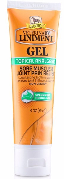 Absorbine Veterinary Liniment Gel 3 oz Horse Muscle Joint Pain Relief Menthol