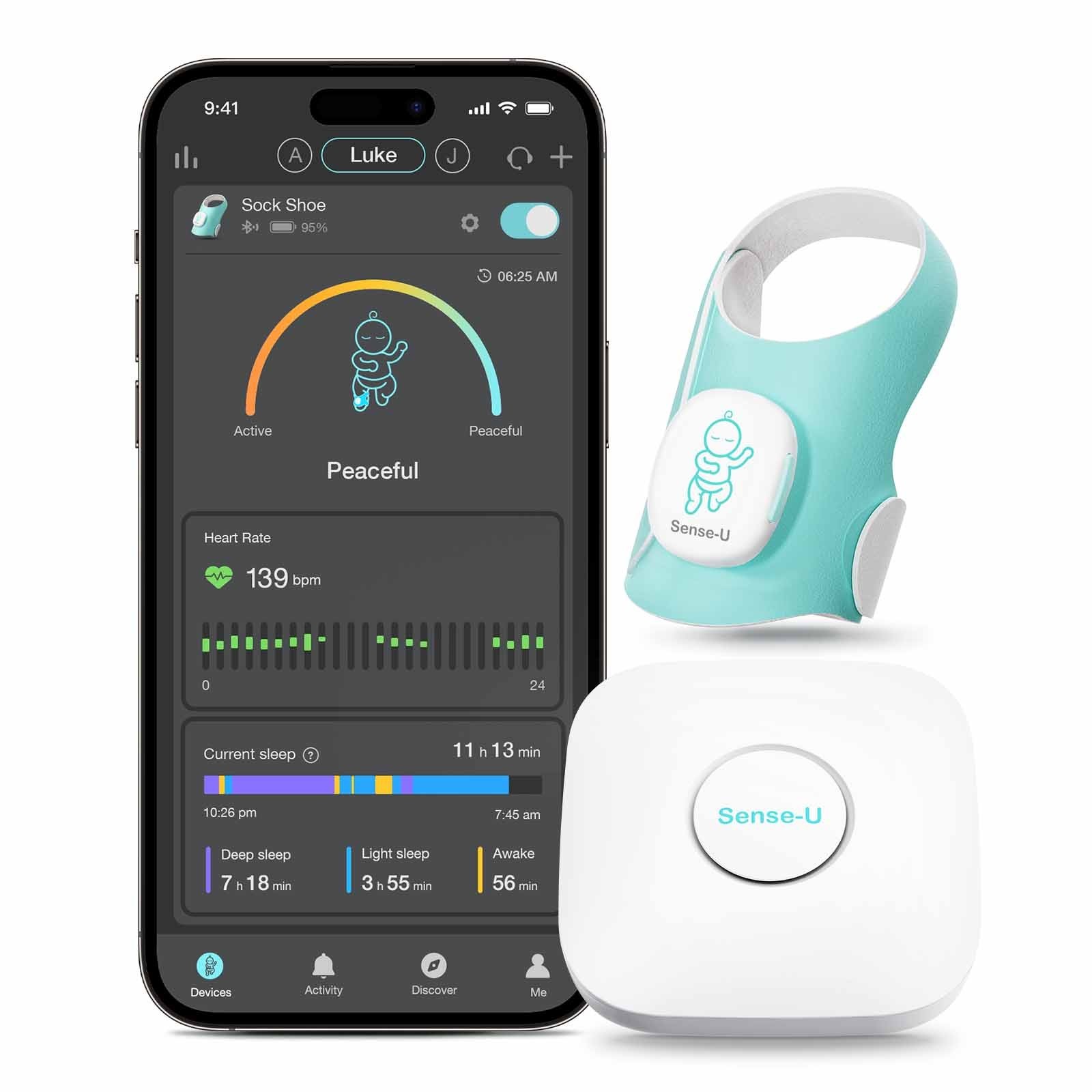 Sense-U Smart Baby Sock Shoe Monitor (Long Range) – Track Heart Rate Anywhere